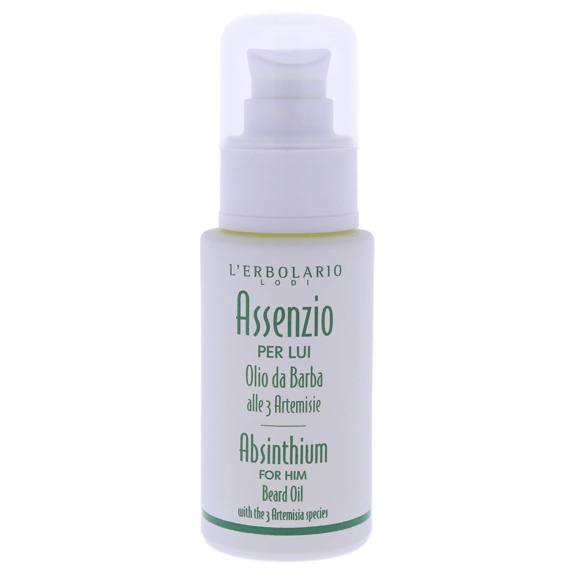 L'Erbolario Absinthium Beard Oil - Delicate, Super Emollient And Light Texture Oil For Skin - Can Be Used In Multiple Ways - Use After Shaving To Control Beard Or Before, To Soften - For Men - 1 Oz