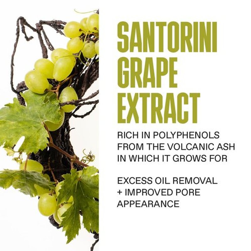 KORRES Santorini Grape Gel Face Moisturizer - Poreless Hydration with Hyaluronic & Salicylic Acid, 0.68 fl oz