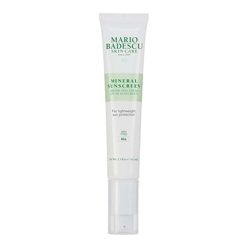 Mario Badescu Mineral Sunscreen SPF 30 - Reef Safe, Oil-Free Moisturizer with Zinc Oxide & Antioxidants | 1.5 Fl Oz