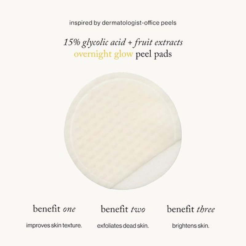 Goop Beauty 15% Glycolic Acid Exfoliating Pads - Professional-Grade Peel for Glowing Skin | Paraben & Silicone Free | 4 Pack