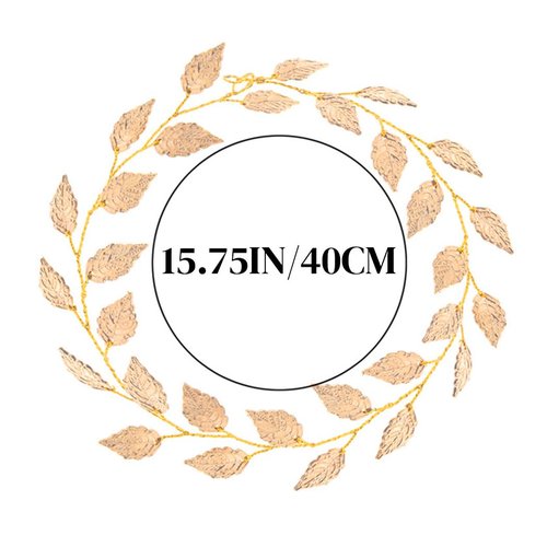 JAKAWIN Gold Wedding Hair Vine Leaf Bride Hair Piece Accessories for Women HV179 (Gold)