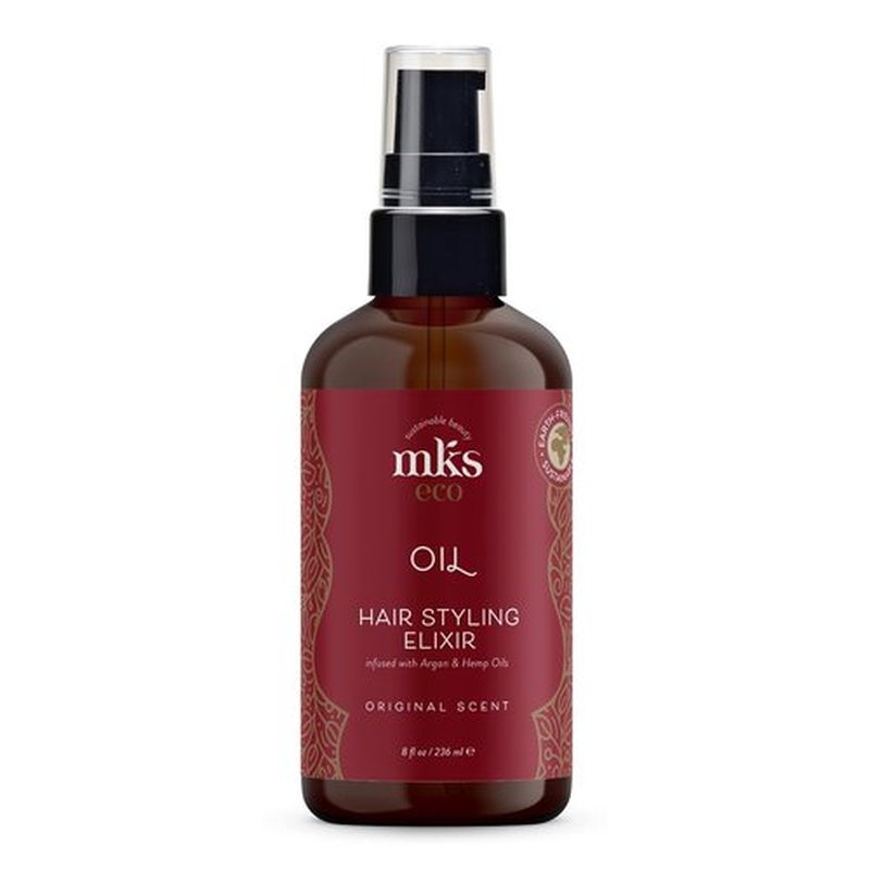 MKS Eco Oil - Hair Styling Elixir with Moroccan Argan & Hemp Seed Oils - Nourish, Control Frizz & Enhance Smoothness - Vegan & Cruelty-Free