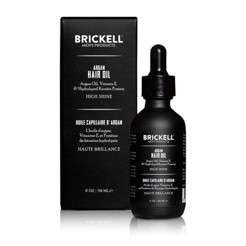Brickell Men's Argan Oil - Natural Lightweight Hair Treatment for Men | 2 Ounce Scented Oil