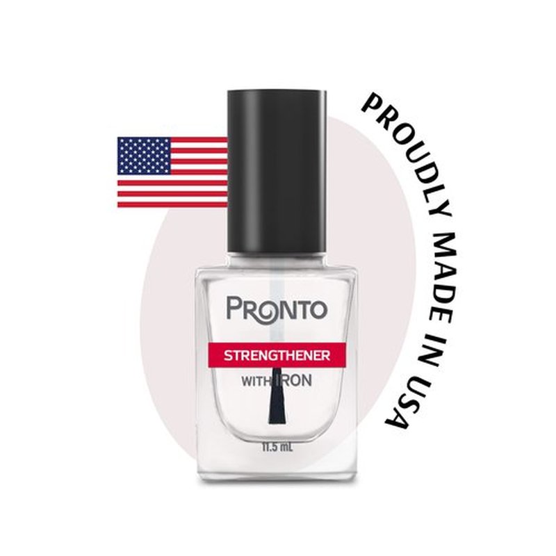 Pronto Nail Strengthener and Base Coat with Iron – Nail Polish Hardener