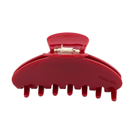 Luxury Red Claw Clip for Women | Our Acetate Red Hair Clip Feels Light, Looks Smooth and is Easy to Wear | Use for easy Half Ups with No Snagging and a Secure Grip in our Large Four Inch Size