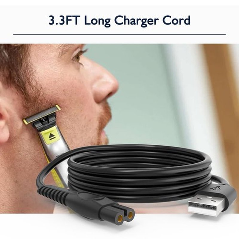 Philips OneBlade Charger Cord - 5V Power Cable for QP2724, QP1924, QP2834 & More | 2-Pack