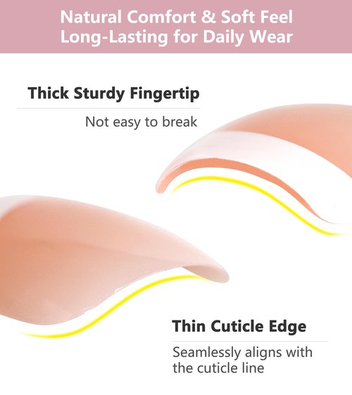 Artquee Classic French Tip Press on Nails Short Nude White Square False Tips Clear Glossy Reusable Fake Stick on Nails Kit for Women - 30 PCS 15 Sizes