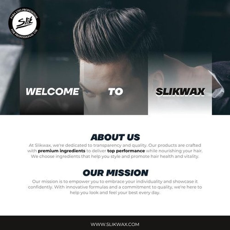 SLIK Hair Styling Pomade 100g / 3.5oz - Strong Frizz Control, Wet Hair Effect, Fruity Smell, Easy Wash Out for Men Women, Teens, and Kids