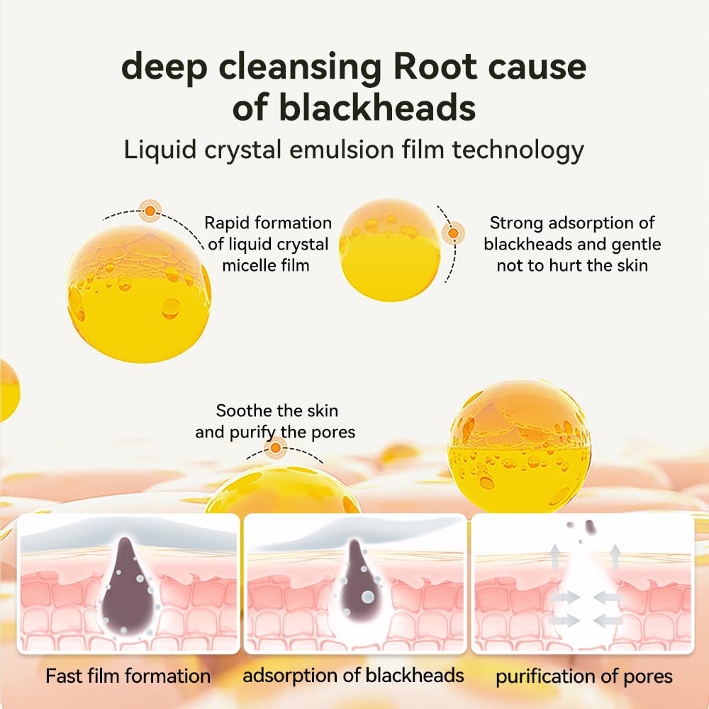 LANBENA Blackhead Mask, Nose Plants Pores Strips Blackhead Remover Mask Peel off Mask Facial Pore Cleanser Purifying Face Mask Nose Strips (1.06 Ounce) - White