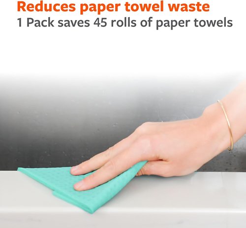 Full Circle Squeeze | Super Absorbent Cellulose Sponge Cloths - Eco-Friendly, 3-Pack, Multicolor