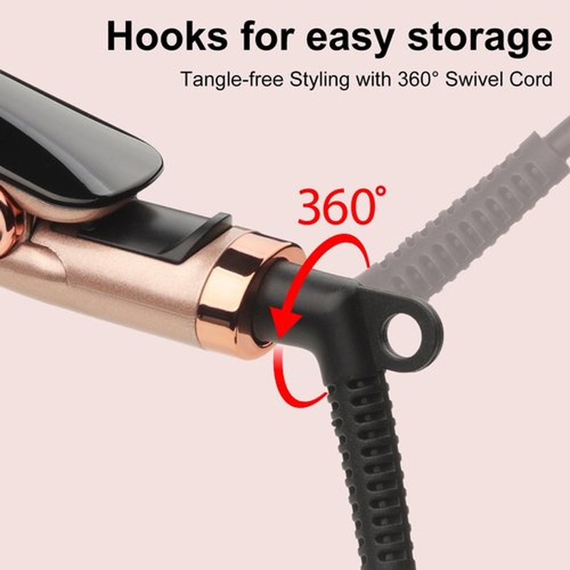 Flat Iron Hair Straightener with Floating Plates Get Shinier & Smoother Hair, 14 Adjustable Temp, Dual Voltage Digital Display 200℉-460℉
