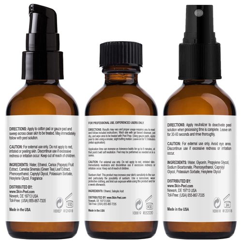 MedPeel Salicylic Acid 10% Peel Kit - Professional Grade Chemical Exfoliation for Beginners | 1oz/30ml (Set of 3)