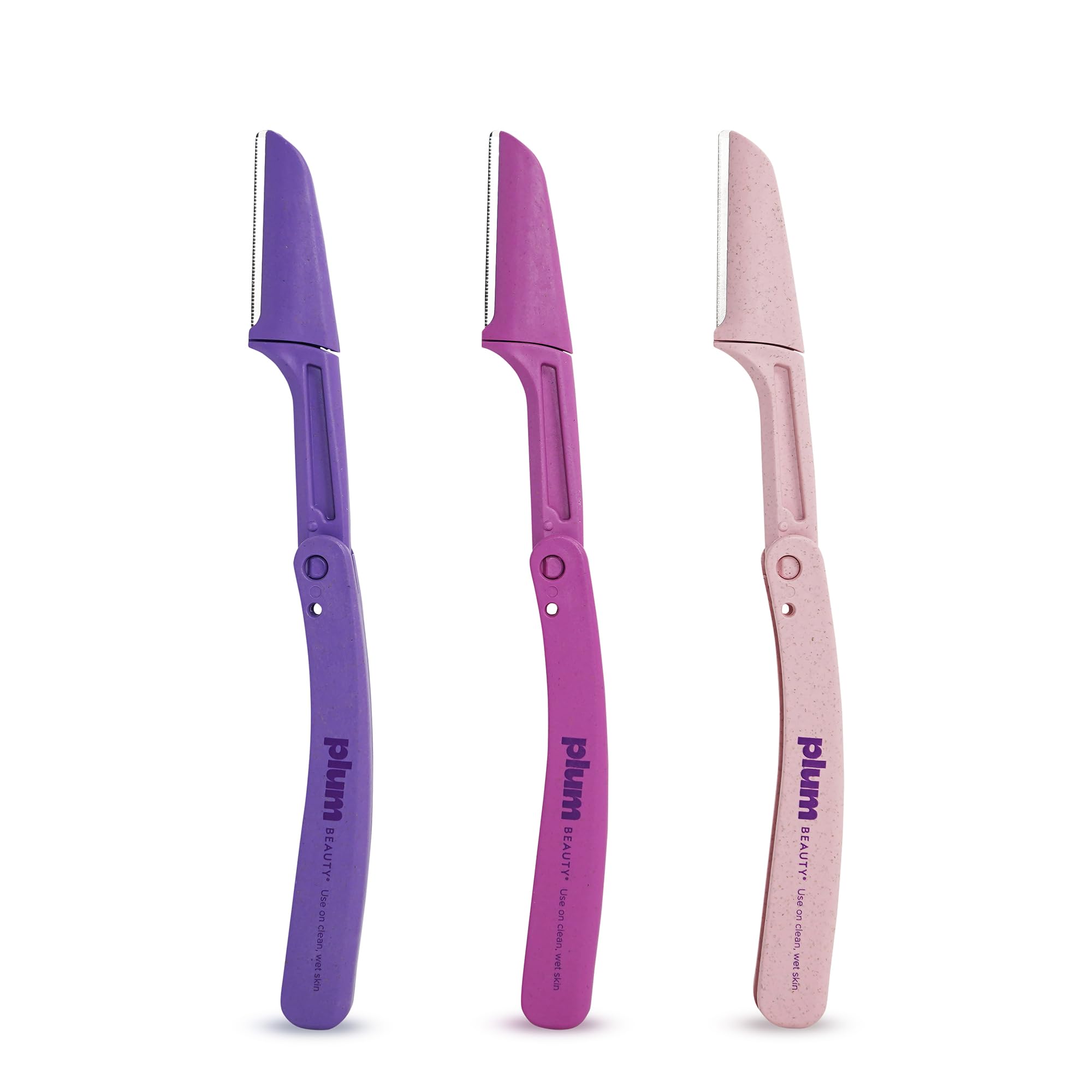 Plum Beauty Dermaplaning Razors for Women, 2-Pack (6 Folding Razors) – Quick & Painless Facial Hair Removal, Glow Up Essentials