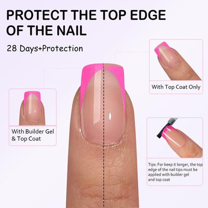 French Tip Press On Nails, OPkssnails 150pcs French Press ON Nails Extra Short Almond, Pre-lasting Soft Gel Nails, Soak Off Acrylic False Nails for Nail Art DIY Extension 15 Size