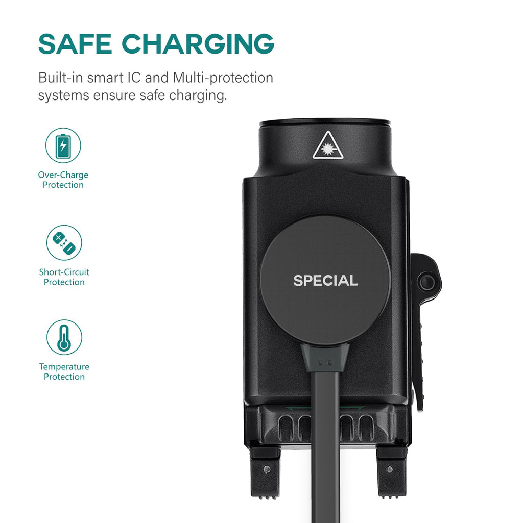 TUSITA MCC S Magnetic Charging Cable Only Compatible with Olight Flashlight Baldr RL Mini S BL, PL-Mini 1 2 - Special,100cm