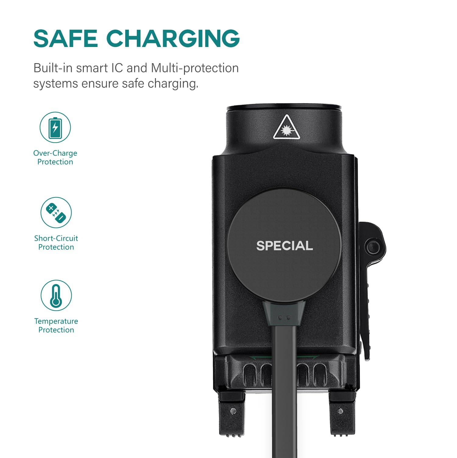 TUSITA MCC S Magnetic Charging Cable Only Compatible with Olight Flashlight Baldr RL Mini S BL, PL-Mini 1 2 - Special,100cm