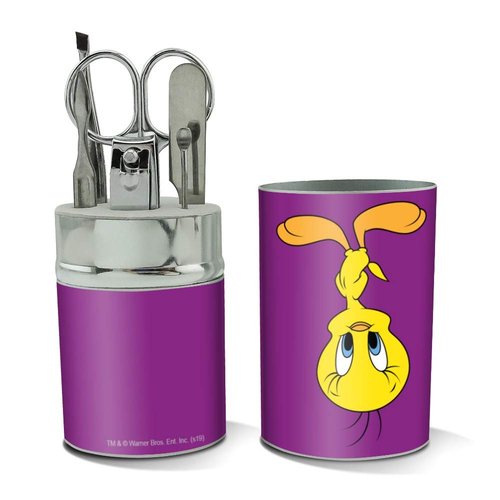 Looney Tunes Tweety Bird Stainless Steel Manicure Pedicure Grooming Beauty Care Travel Kit