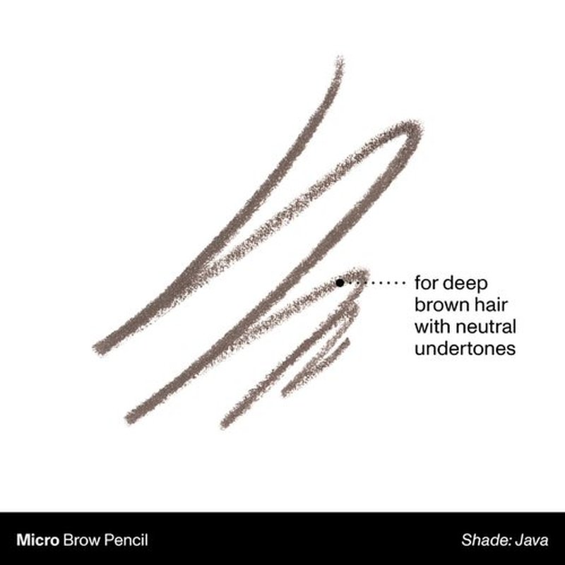 Morphe Micro Dual Eyebrow Pencil - Dual-Ended Brow Pencil Featuring a Retractable, Ultra-Precise, Pointed Tip - Richly Pigmented, Smooth-Gliding, Long-Lasting Wax Formula - Java (0.003 oz)