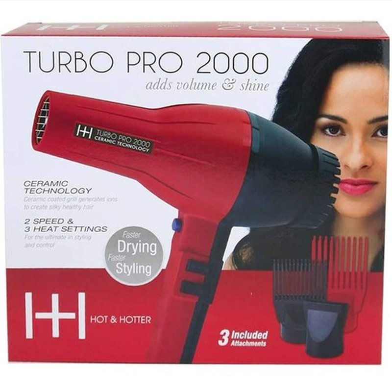 Annie Hair Dryer - Turbo Pro-2000 with Ceramic Technology for Fast Drying