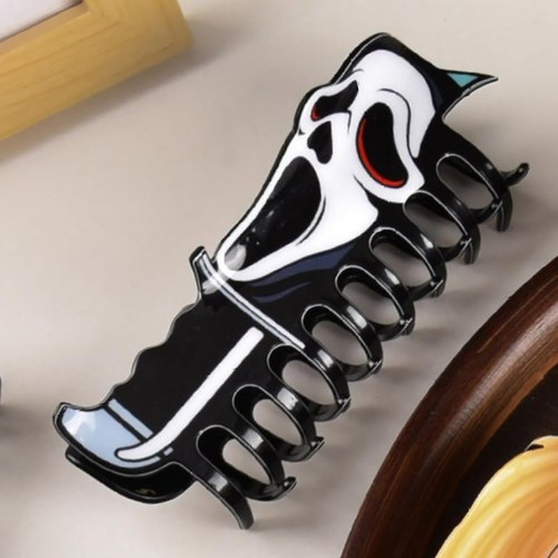 1 Pcs Halloween Hair Clips White Cute Ghost Hair Claw Clips Acrylic Claw Clips Gothic Grace Design Hair Barrettes Cute Ghost Hair Accessories Clamps Cosplay Party for Women Tips