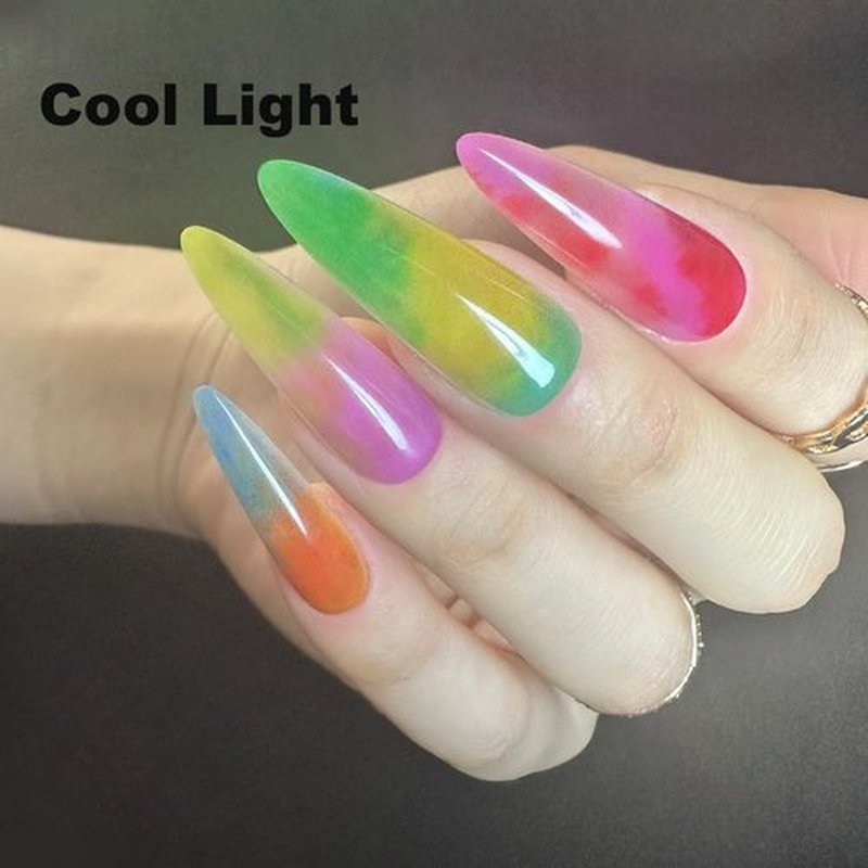 Redykat Soft Gel 24PCS Extra Long Stiletto Glossy Press On Nails, Colorful Acrylic False Nails, Rainbow Fake Nails for Extra Wide Nail beds, Salon Quality Nail Art (Colorful Palette)
