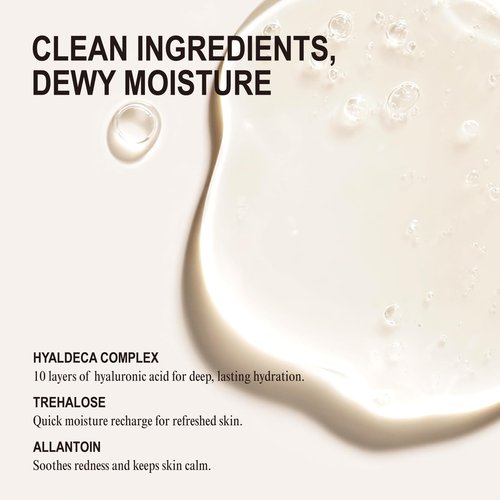 NUNIES Hydrating Sheet Mask – Korean Moisturizing Face Mask for Dry & Sensitive Skin | 10-Layer Hyaluronic Acid, Trehalose & Allantoin | Glow, pH-Balanced | Fragrance-Free, Colorant-Free | 5 Sheets