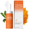 FluMisch Turmeric Kojic Acid Facial Cleanser - Brightening Foaming Wash with Massage Heads | 4.23 oz