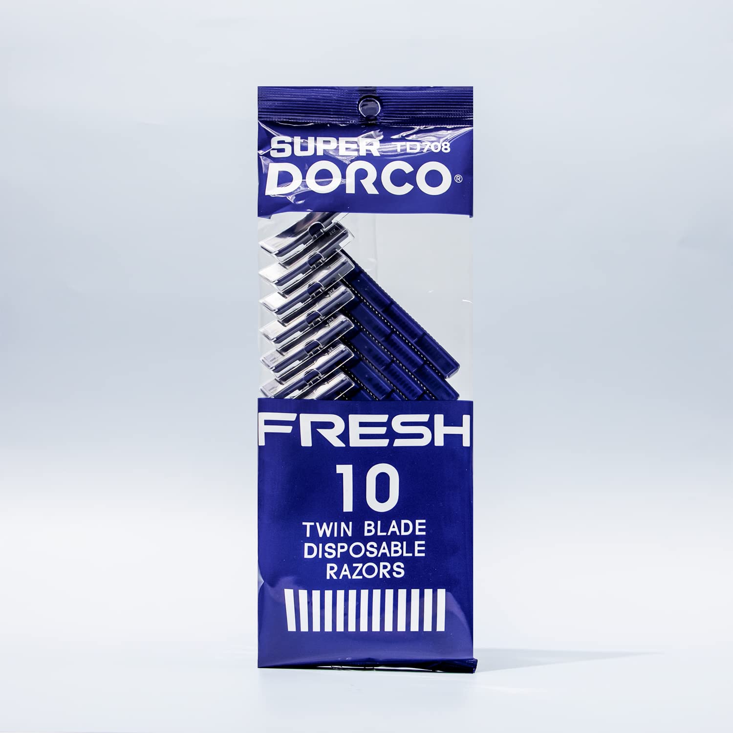 Dorco Fresh Twin Blade Disposable Razors for Men (30 Counts), Smooth & Comfortable Shave, Shaving Razors for Men, Non-Slip Handle, Ideal for Sensitive Skin & Travel