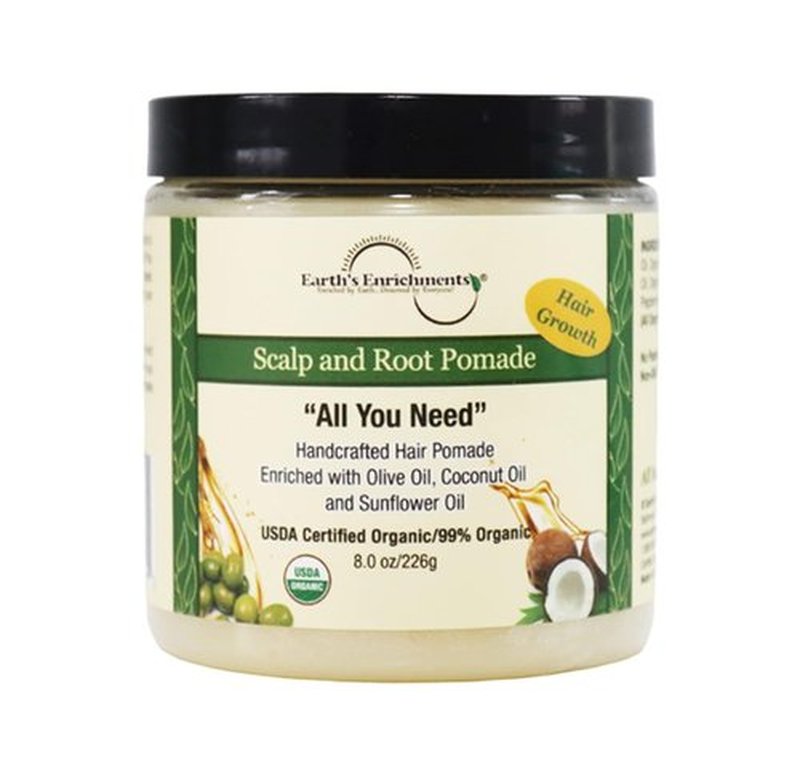 Earth's Enrichments Organic Pomade - Natural Hair Growth Formula with Tea Tree & Lavender Oil | 8oz