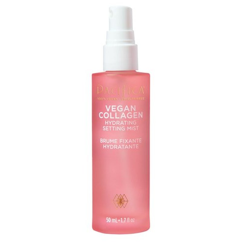 Pacifica Beauty Vegan Collagen Hydrating Setting Mist – Hydrating Illuminating Face Primer for Dewy Skin, w/Vegan Collagen & Squalane for Radiant Glow, Soft-Focus Pore Blurring Makeup Base