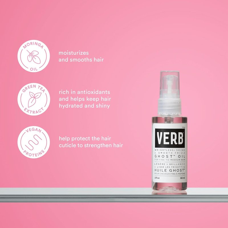 VERB Frizz Defense Smoothing Spray - Anti-Frizz Shield & Heat Protection for Sleek Styles - 8 oz