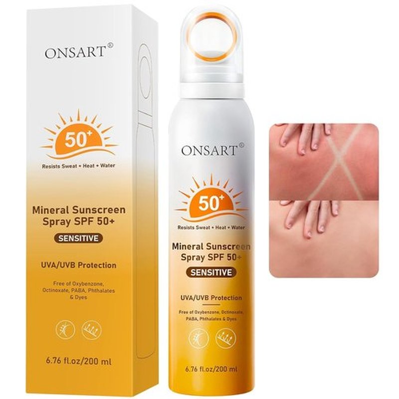 **Skiennix Mineral Sunscreen Spray SPF 50+ - Reef Safe, Broad Spectrum UVA/UVB Protection, 6.76 fl oz**