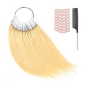 30 Pcs 8" Hair Swatches for Testing Color 100% Real Human Hair Level Swatches for Salon Training (Blonde，613#)