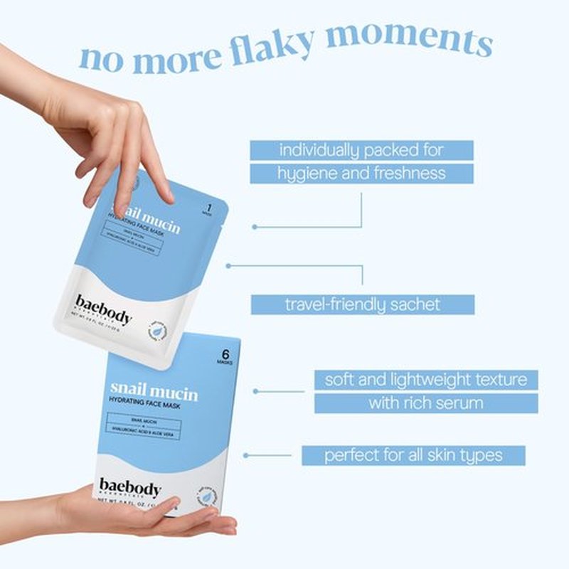 Baebody Advanced Snail Mucin Under Eye Patches for Women & Men - Under Eye Masks for Dark Circles and Puffiness - With Niacinamide - Reduce Fine Lines and Wrinkles (Snail Mucin Face Mask)