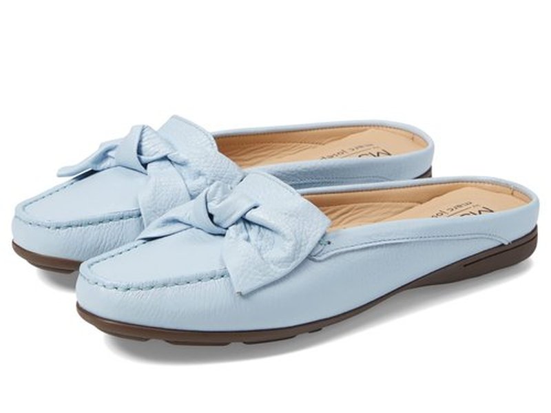 Marc Joseph New York Diane Street - Shoes for Women - Leather Upper - Slip-on Style - Synthetic Outsole Baby Blue Tumbled 7 M