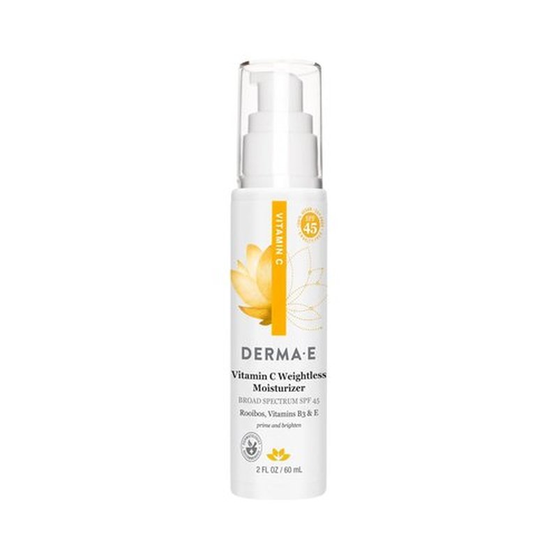 Derma E Vitamin C Moisturizer SPF 45 - Hydrating Skin Brightening Face Cream | 2 Fl Oz