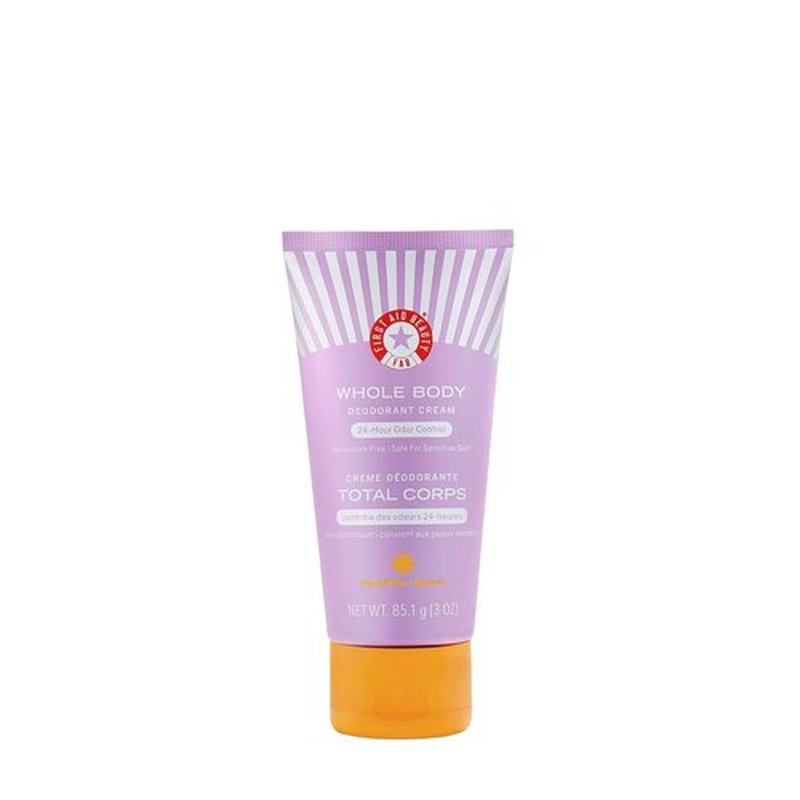 First Aid Beauty Whole Body Deodorant Cream - All-Day Odor Control, Dermatologist Tested, 3oz