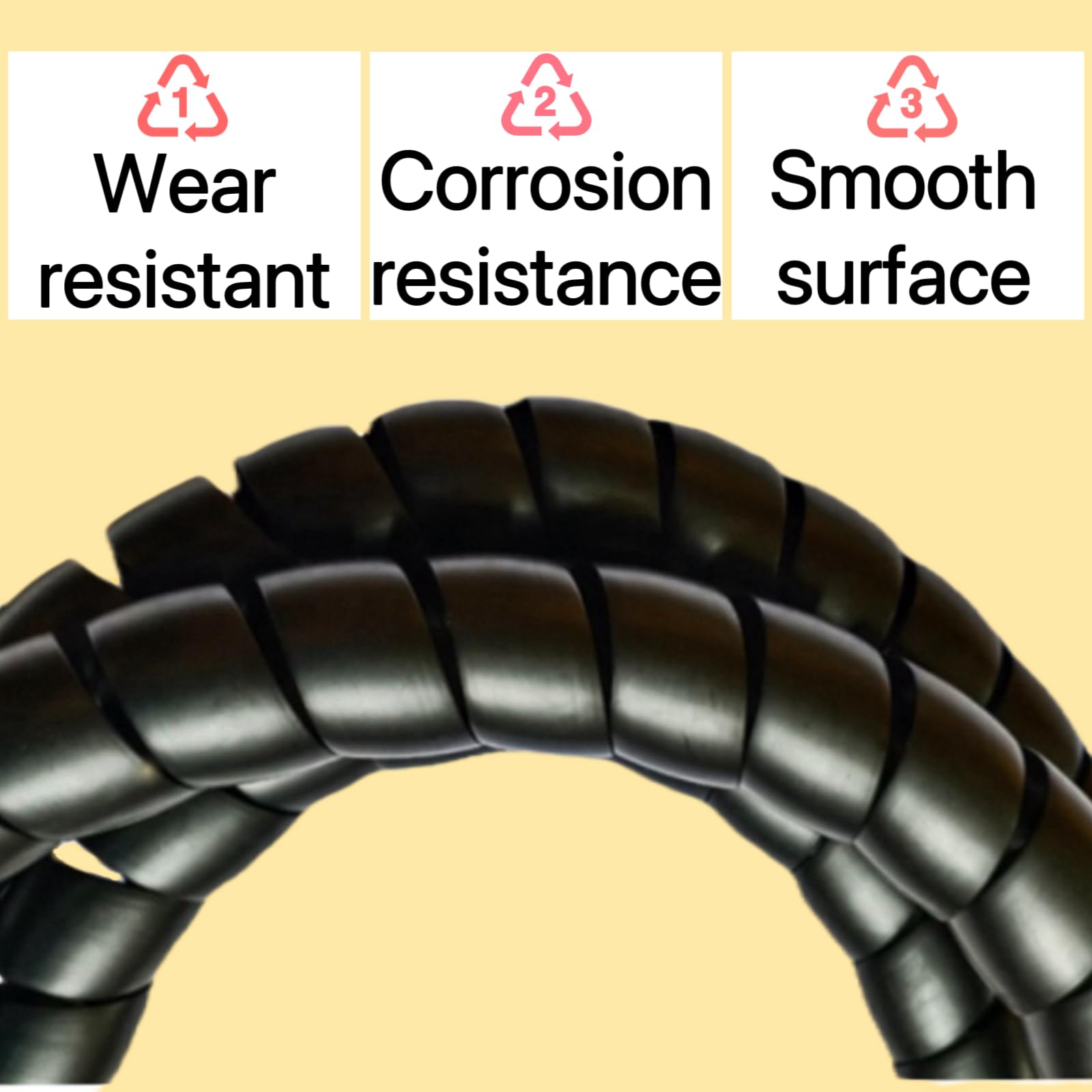 XIENLIU Spiral Wrap Hose Cable Protector - 1.25" OD x 20' Pre-Cut Lengths-Safe Hose Protector to Avoid Wear and Extend Life for Hydraulic Pneumatic Hoses