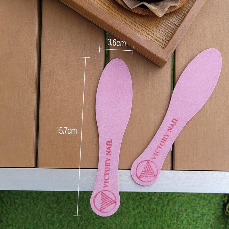 VICTORY NAIL 1PCS Medium and Rough Grit Ceramic Pink Foot File Double-Sided Callus Removal