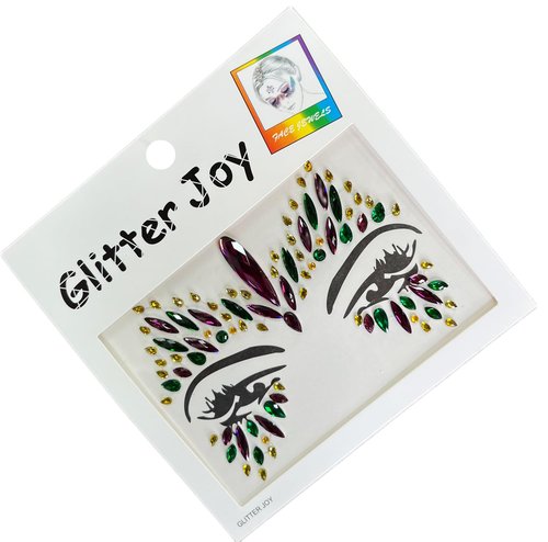 Halloween Face Gems Face Jewels Sticker Eyes Body Gem Sticker Temporary Face Tattoos,5-Pack, Multi-Color