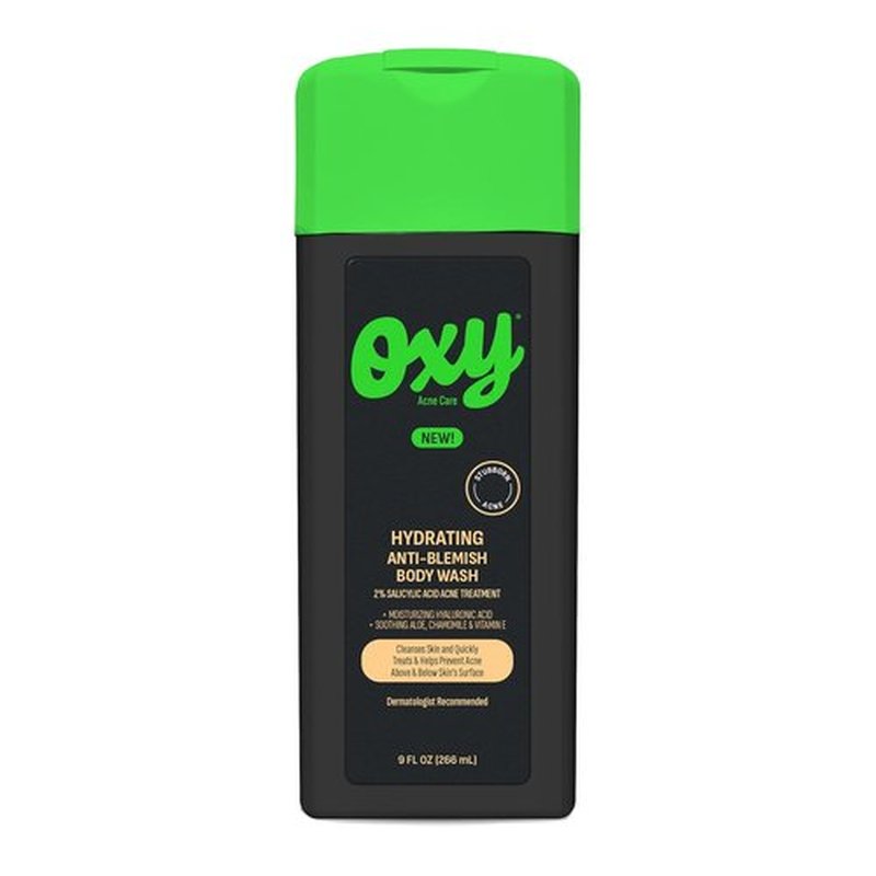 Oxy Stubborn Acne Body Wash - 2% Salicylic Acid, Hydrating Formula for Clear Skin | 9 fl oz