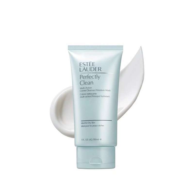 Estée Lauder Perfectly Clean Multi-Action Cream Face Wash & Moisture Mask - 5 Ounce for Dry Skin