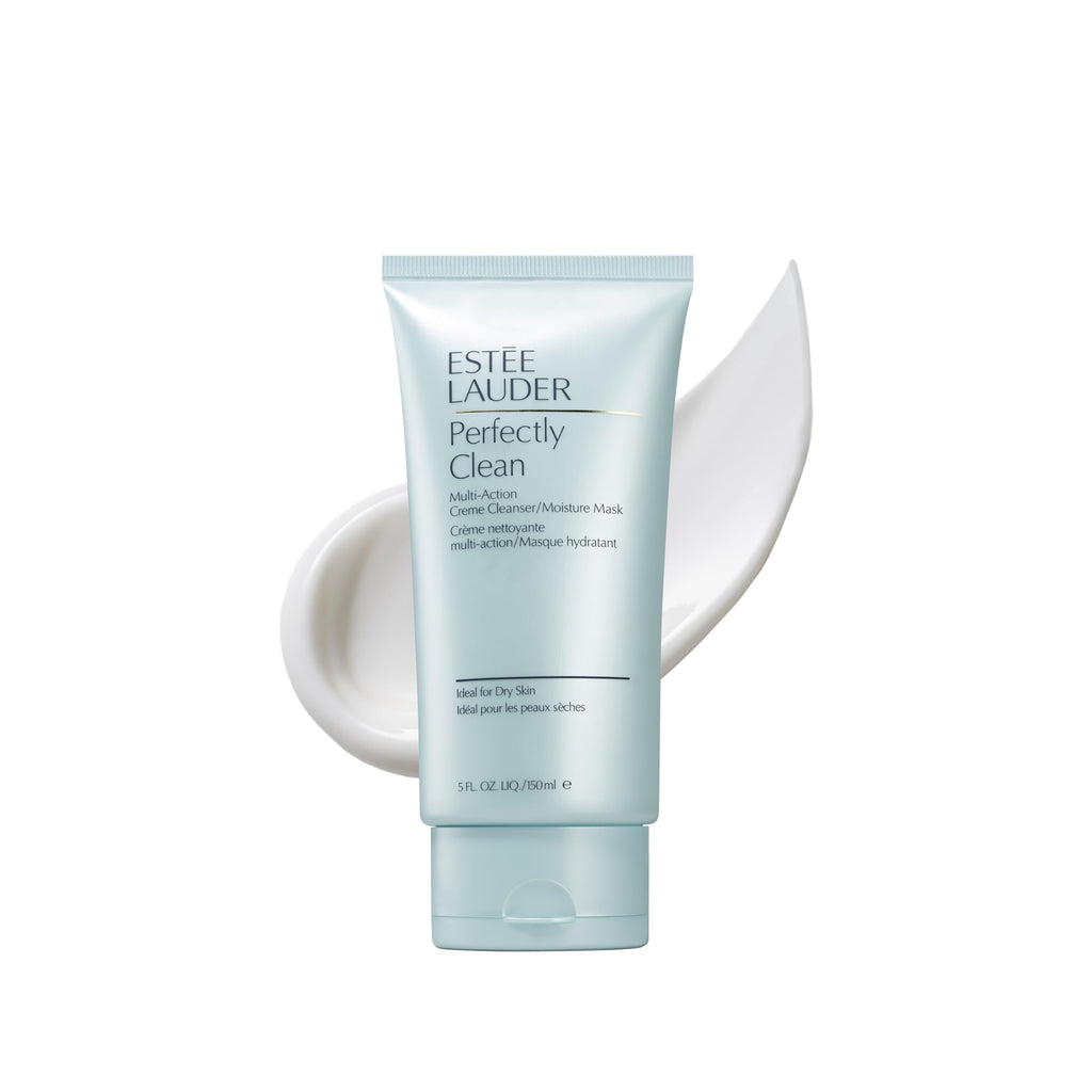 Estée Lauder Perfectly Clean Multi-Action Cream Face Wash Cleanser/Moisture Mask | Ideal for Dry Skin, 5 Ounce