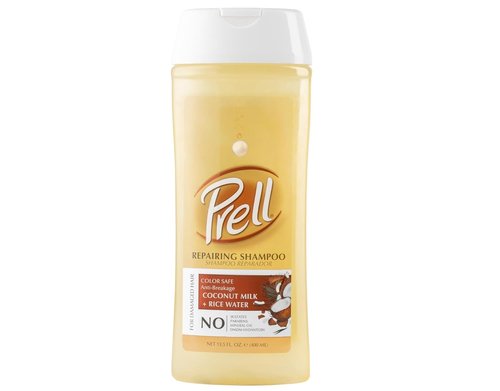 Prell Coconut Milk + Rice Water Shampoo - Safe Anti-Breakage Formula for Damaged Hair | 13.5 fl. oz.
