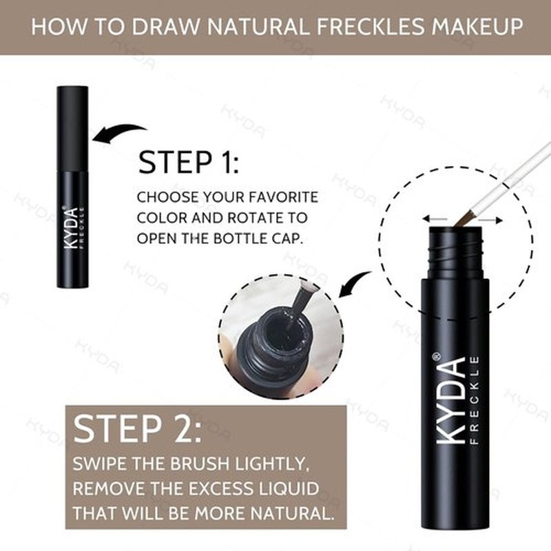 KYDA Liquid Freckle Makeup Pen - 2PCS Water-Resistant, Natural-Looking, Buildable Faux Freckles for All Skin Tones