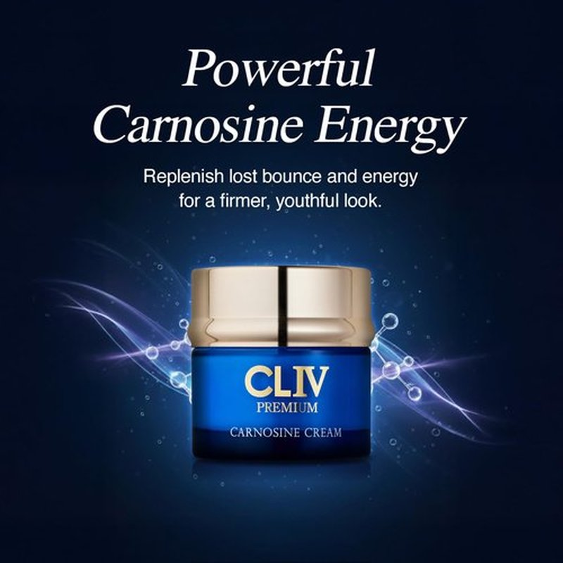 CLIV Carnosine Cream – Korean Skincare Moisturizer with Carnosine, Retinol & Peptides – Smoothing & Hydrating Face Cream for Skin Texture & Elastic Feel – 1.69 fl oz (50ml)