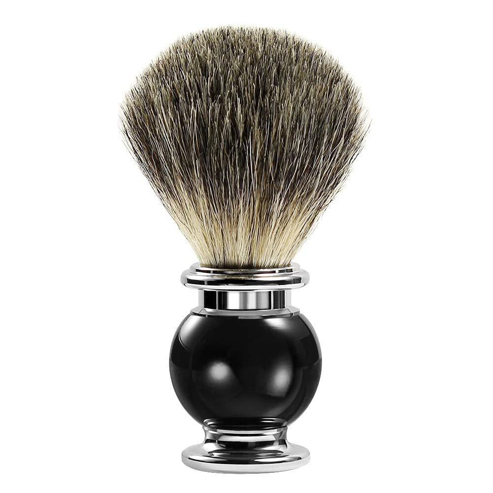 Shaving Brush, GRUTTI Men's Shaving Brush, Facial Beard Hair Cleaning Shaving Tool Shaving Brush Soap Shaving Shaving Brush, Acrylic Handle + Synthetic Shaving Brush