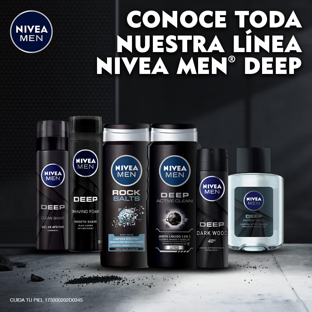 NIVEA Men, Deep, Refreshing & Hydrating After Shave, Vanilla & Bourbon, 3.3 fl oz (100 ml)