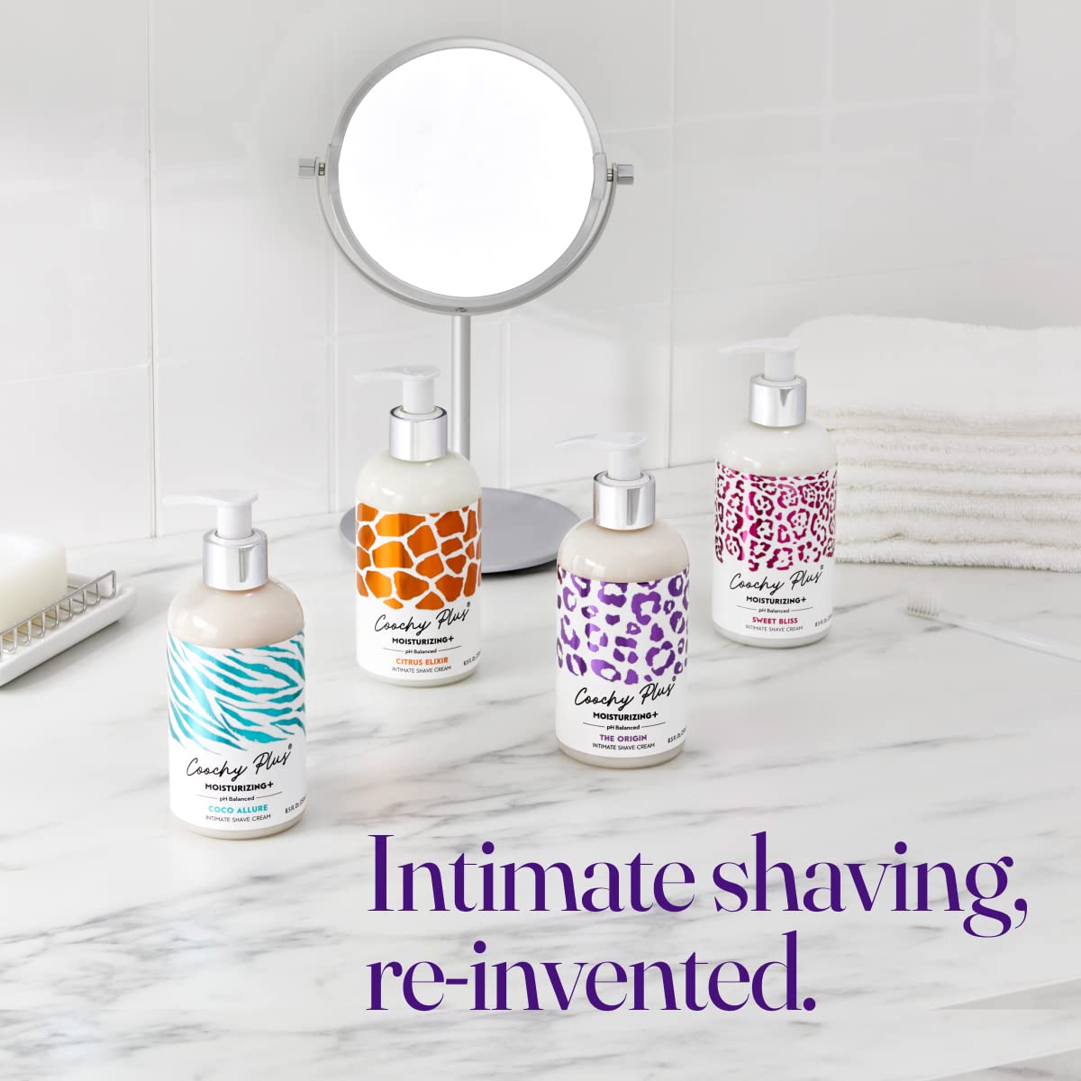 Coochy Intimate Shaving Cream MOISTURIZING Plus THE ORIGIN For Pubic, Bikini Line, Armpit - Rash-Free With Patent-Pending Formula – Prevents Razor Burns & Bumps, In-Grown Hairs, Itchiness 2 Pack