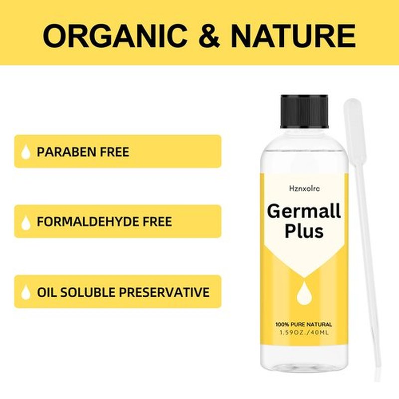 1.59 oz Liquid Germall Plus Preservative, Oil Soluble Natural Preservative, Germall Plus Suitable for Making Soap, Conditioners, Lotion, Creams and More